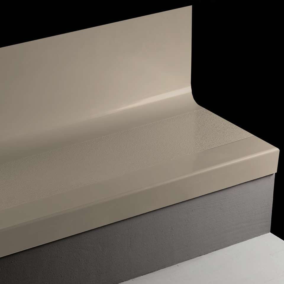 Tarkett - Bande de marche d'escalier en caoutchouc avec contremarche intégrée Angle Fit - VICFLNTR 121 SQ FastLane #121 Cement Black grit tape 60"