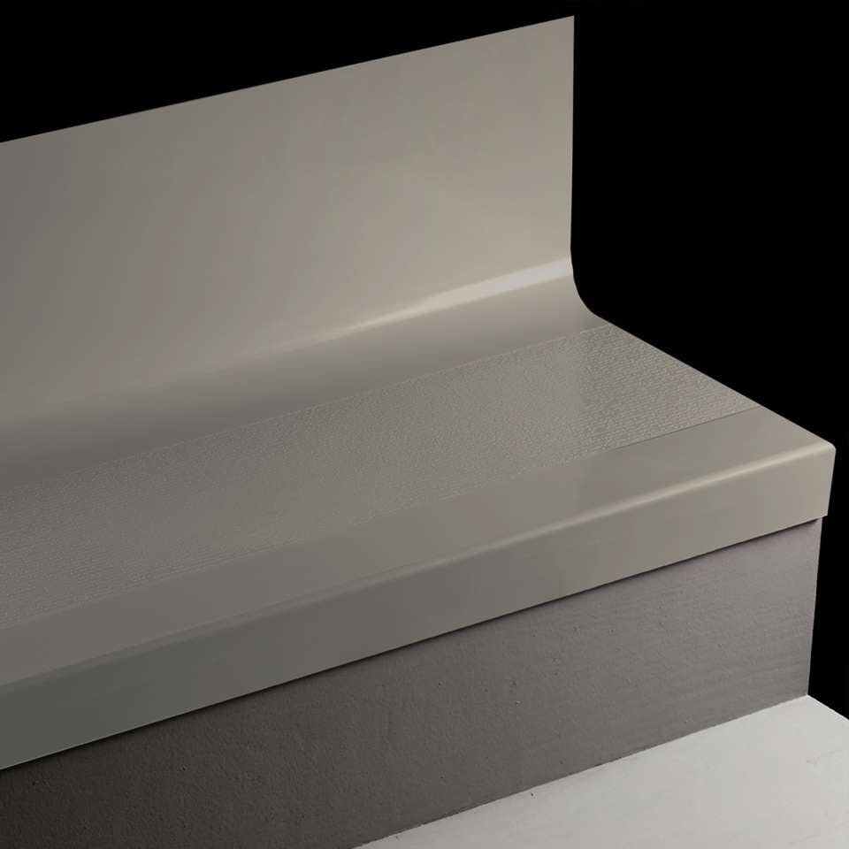 Tarkett - Bande de marche d'escalier en caoutchouc avec contremarche intégrée Angle Fit - VICFLNTR 28 SQ FastLane #28 Medium Grey Black grit tape 48"