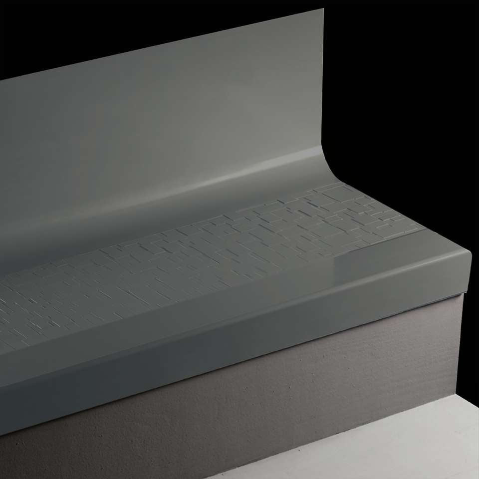 Tarkett - Bande de marche d'escalier en caoutchouc avec contremarche intégrée Angle Fit - VICUBTR 18 SQ Cubis #18 Navy Blue Grey grit tape 54"