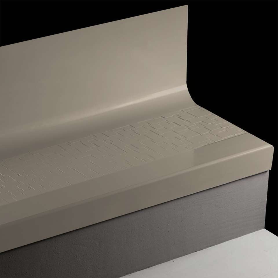 Tarkett - Bande de marche d'escalier en caoutchouc avec contremarche intégrée Angle Fit - VICUBTR 32 SQ Cubis #32 Pebble Black grit tape 72"