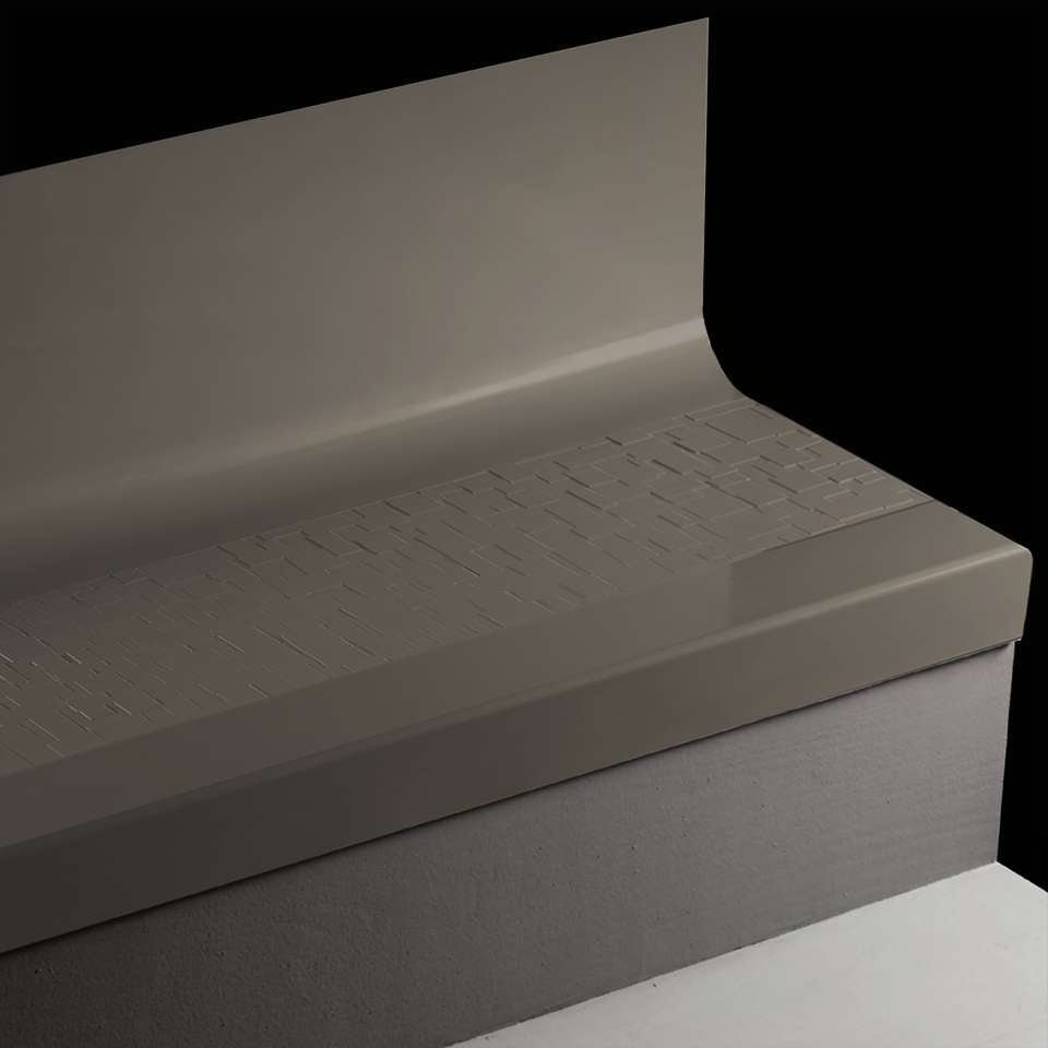 Tarkett - Bande de marche d'escalier en caoutchouc avec contremarche intégrée Angle Fit - VICUBTR 40 SQ Cubis #40 Black Grey grit tape 72"