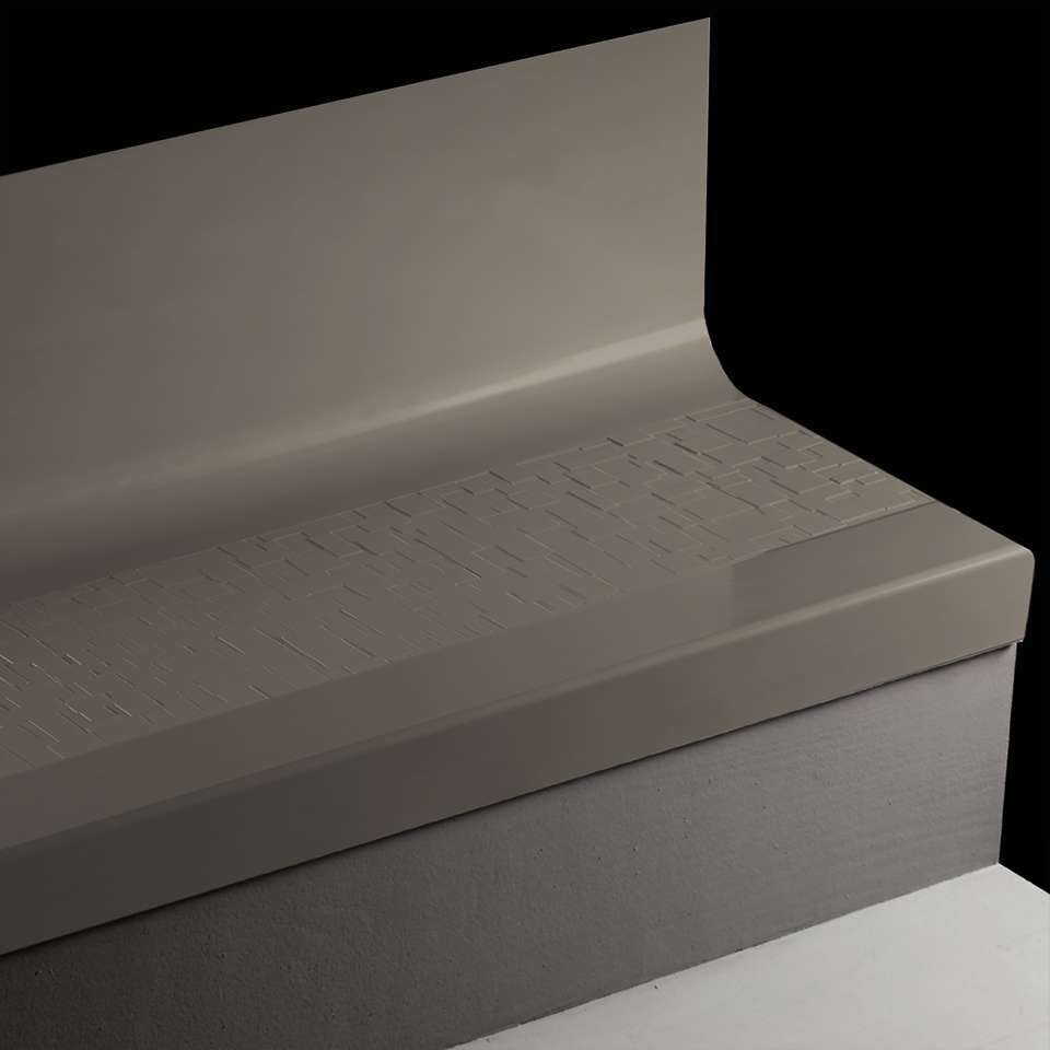 Tarkett - Bande de marche d'escalier en caoutchouc avec contremarche intégrée Angle Fit - VICUBTR 63 SQ Cubis #63 Burnt Umber Tan grit tape 42"