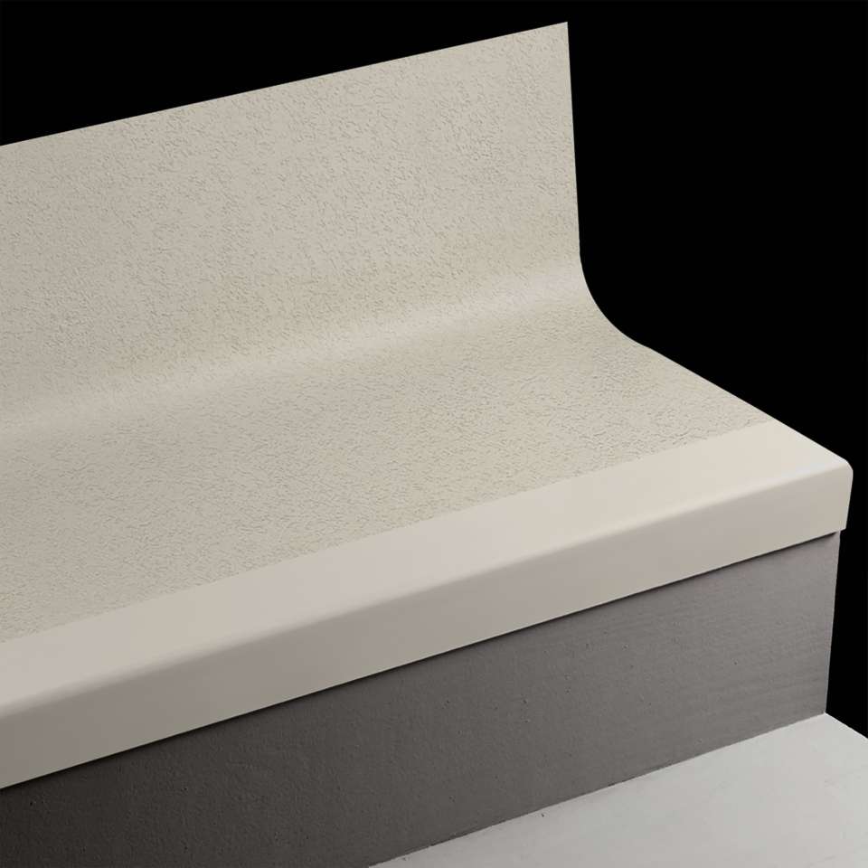 Tarkett - Bande de marche d'escalier en caoutchouc avec contremarche intégrée Angle Fit - VIFRPANTR 23 SQ Rice Paper #23 Vapor Grey Black grit tape 42"
