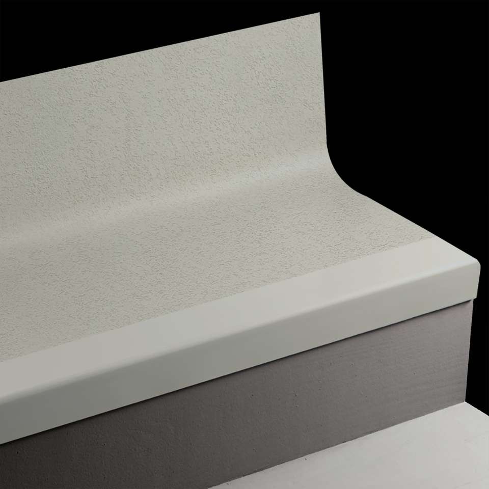 Tarkett - Bande de marche d'escalier en caoutchouc avec contremarche intégrée Angle Fit - VIFRPANTR 262 SQ Rice Paper #262 Drizzle Black grit tape 54"