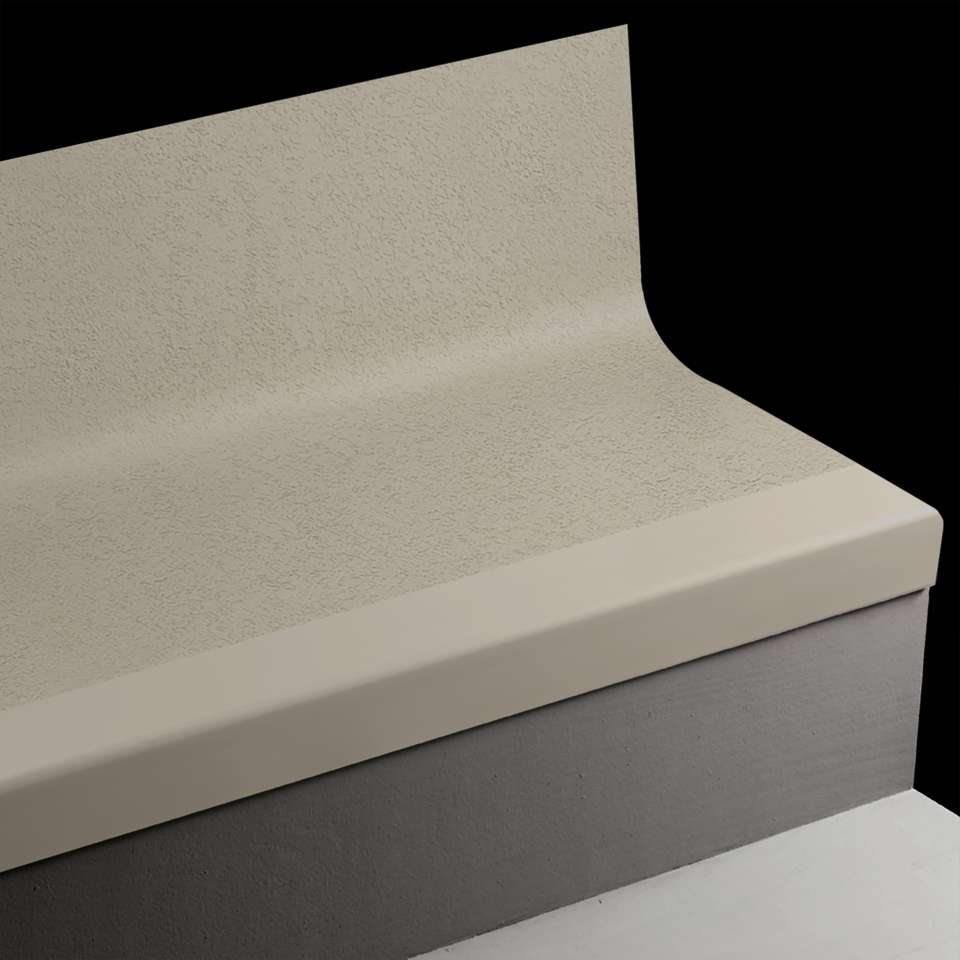 Tarkett - Bande de marche d'escalier en caoutchouc avec contremarche intégrée Angle Fit - VIFRPANTR 32 SQ Rice Paper #32 Pebble Black grit tape 72"