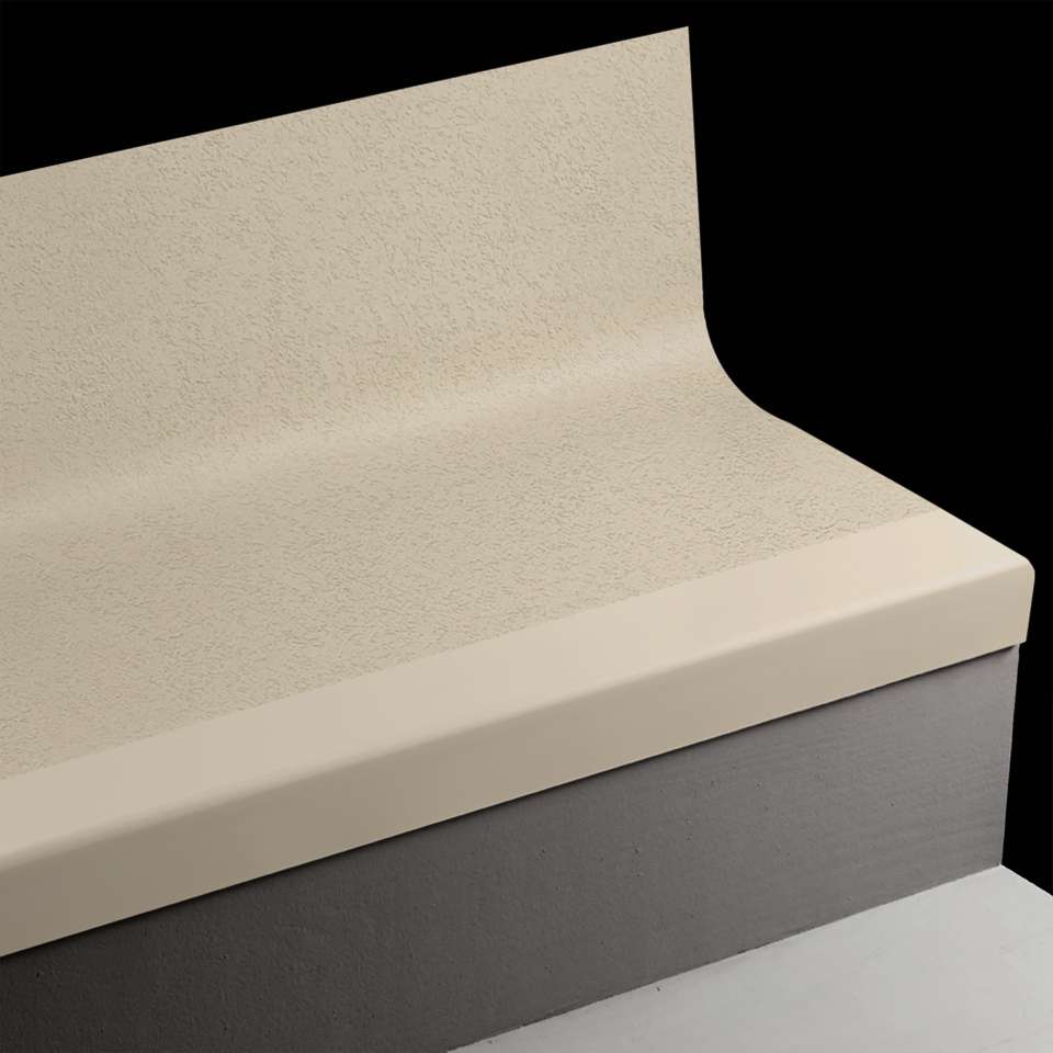 Tarkett - Bande de marche d'escalier en caoutchouc avec contremarche intégrée Angle Fit - VIFRPANTR TA3 SQ Rice Paper #TA3 Castaway Brown grit tape 72"