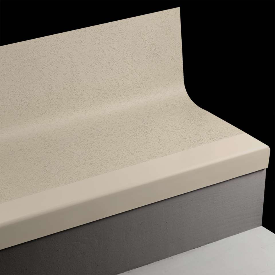 Tarkett - Bande de marche d'escalier en caoutchouc avec contremarche intégrée Angle Fit - VIFRPANTRS 31 SQ Rice Paper #31 Zephyr 40 Black Insert 48"