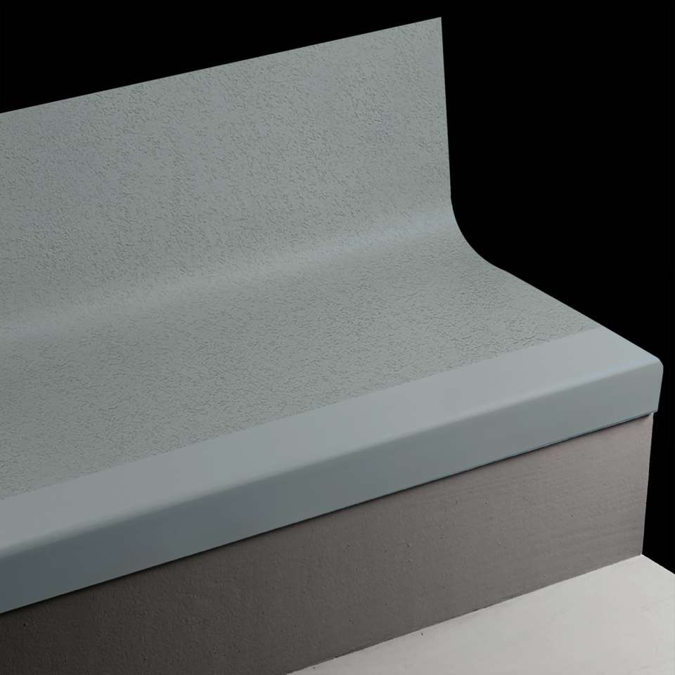 Tarkett - Bande de marche d'escalier en caoutchouc avec contremarche intégrée Angle Fit - VIFRPANTRS 84 SQ Rice Paper #84 Blue Jeans 40 Black Insert 48"