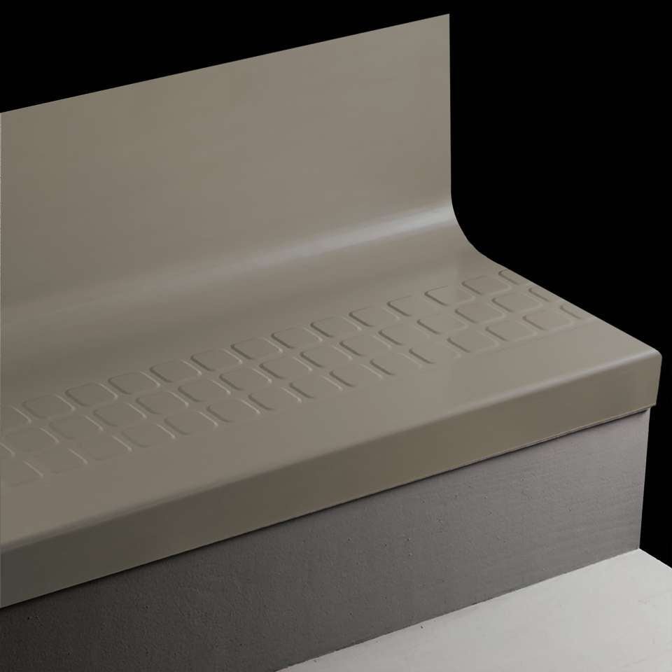 Tarkett - Bande de marche d'escalier en caoutchouc avec contremarche intégrée Angle Fit - VIRNSQTR 20 SQ Raised Square #20 Charcoal Grey grit tape 54"