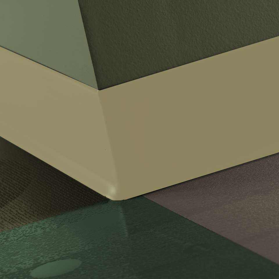 Tarkett - Caoutchouc thermoplastique Duracove 1/8" (type TP) - DC 151 4 X 120 1/8 TOE Duracove 4" #151 Iguana - Wallbase 120'