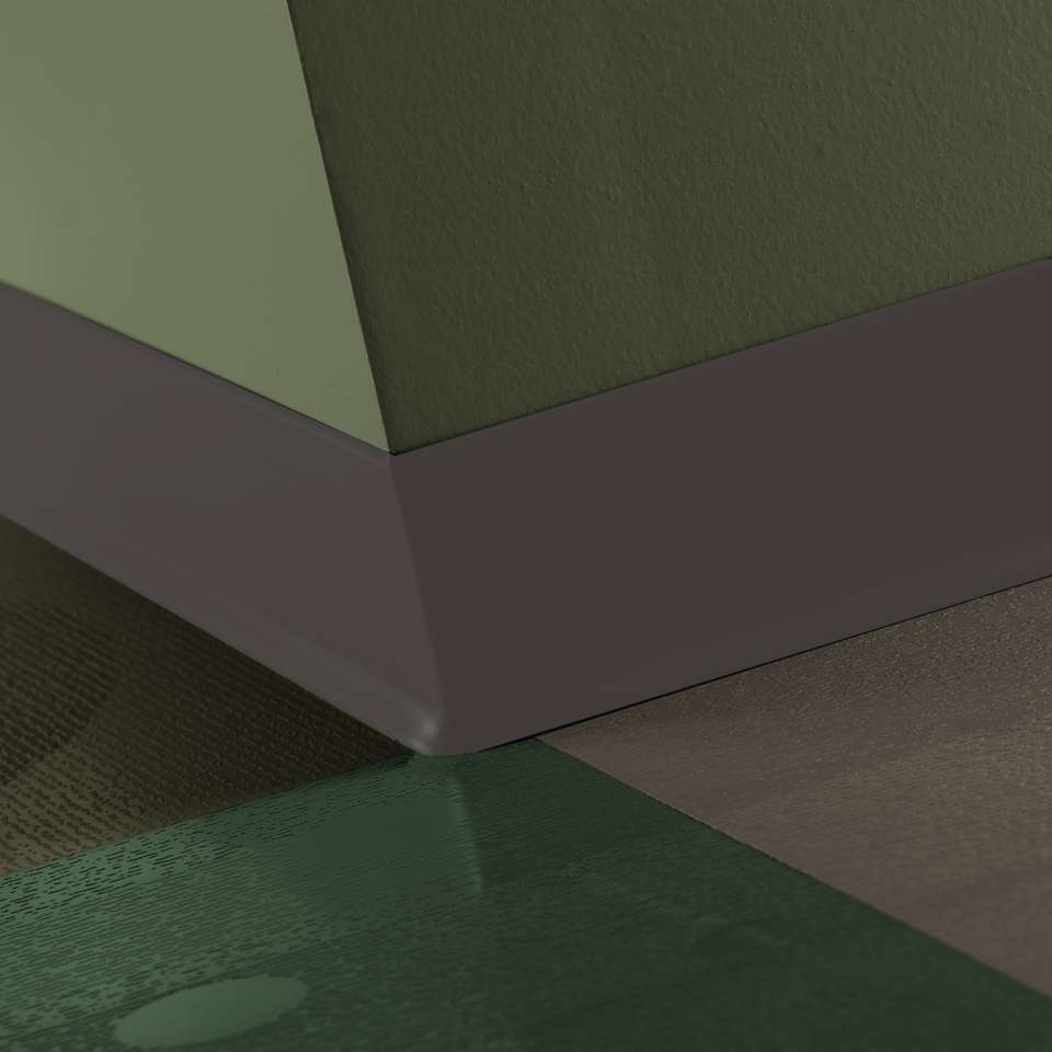 Tarkett - Caoutchouc thermoplastique Duracove 1/8" (type TP) - DC 167 2.5 X 120 1/8 TOE Duracove 2 1⁄2” #167 Fudge - Wallbase 120'