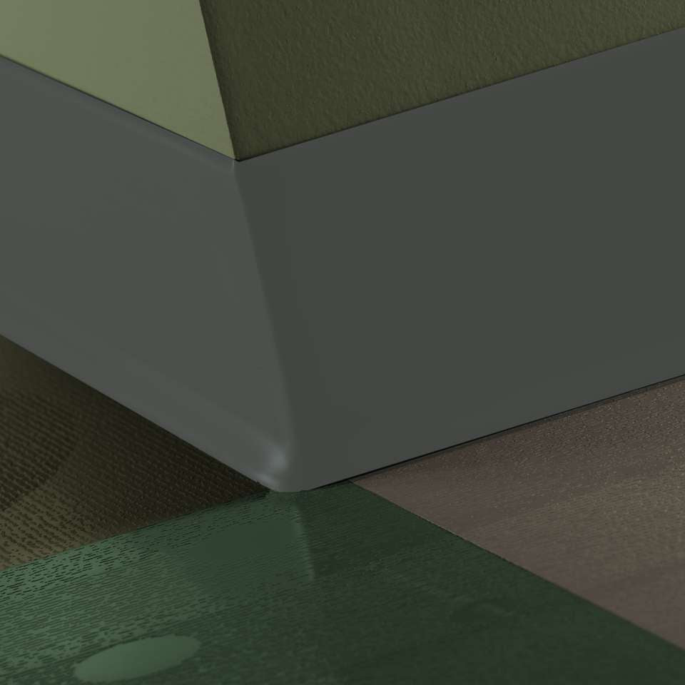 Tarkett - Caoutchouc thermoplastique Duracove 1/8" (type TP) - DC 168 6 X 100 1/8 TOE Duracove 6" #168 Thunder - Wallbase 100'