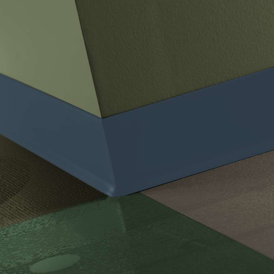 Tarkett - Caoutchouc thermoplastique Duracove 1/8" (type TP) - DC 18 2.5 X 120 1/8 TOE Duracove 2 1⁄2” #18 Navy Blue - Wallbase 120'