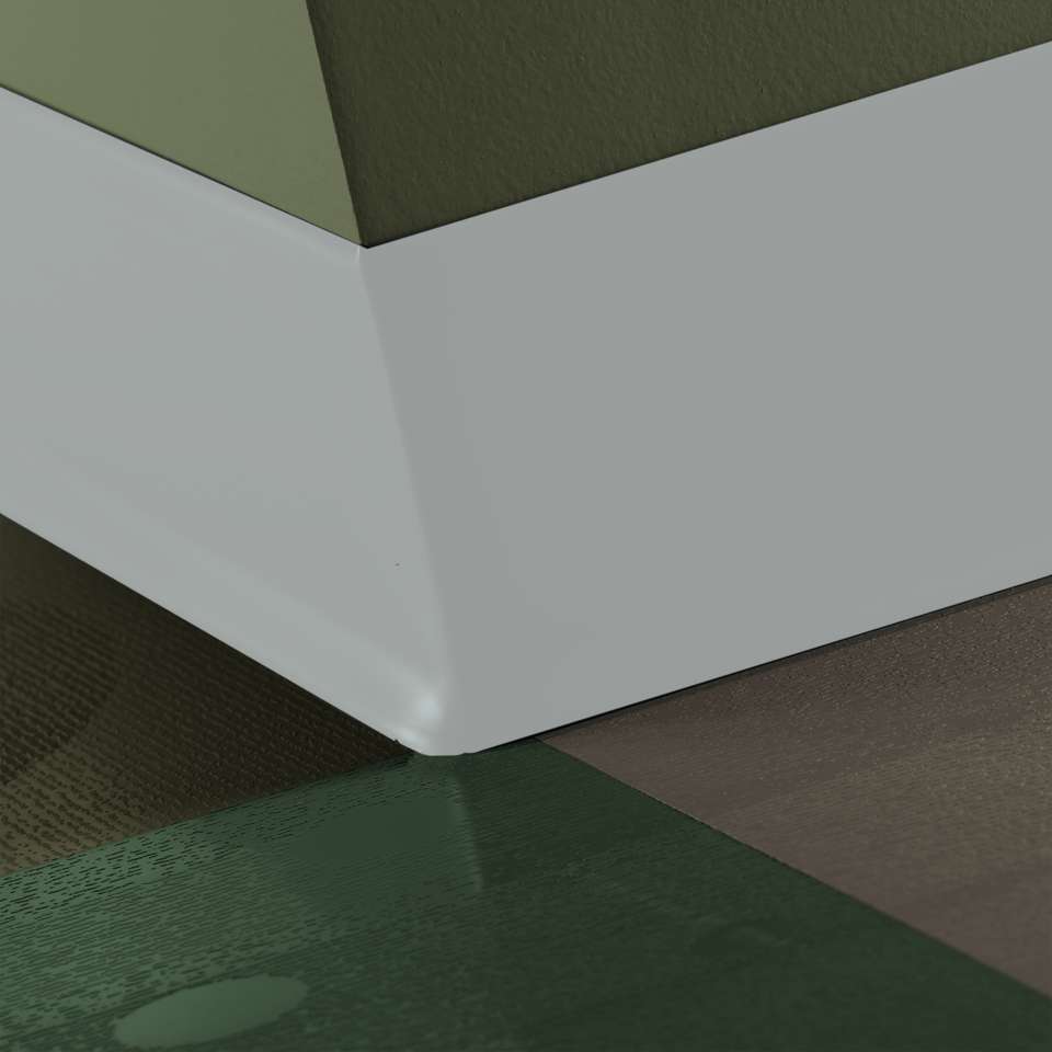 Tarkett - Caoutchouc thermoplastique Duracove 1/8" (type TP) - DC 21 6 X 100 1/8 TOE Duracove 6" #21 Platinum - Wallbase 100'