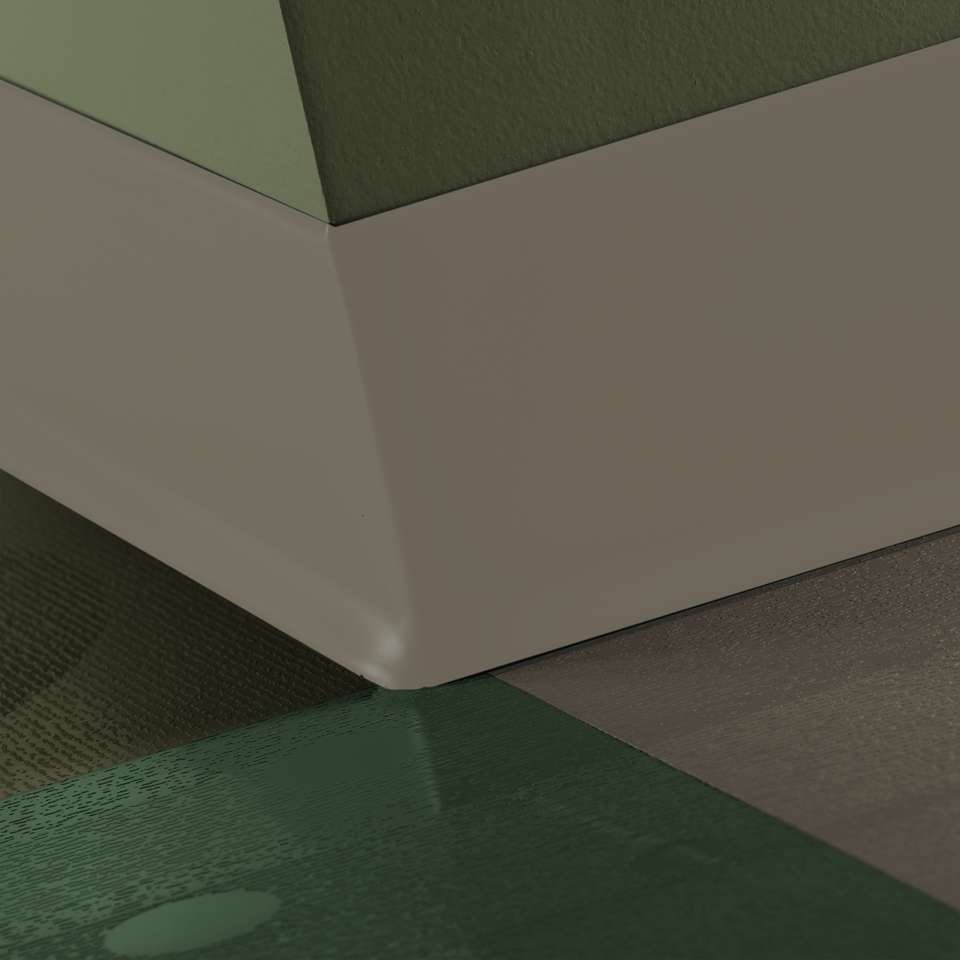 Tarkett - Caoutchouc thermoplastique Duracove 1/8" (type TP) - DC 281 6 X 100 1/8 TOE Duracove 6" #281 Grizzly - Wallbase 100'