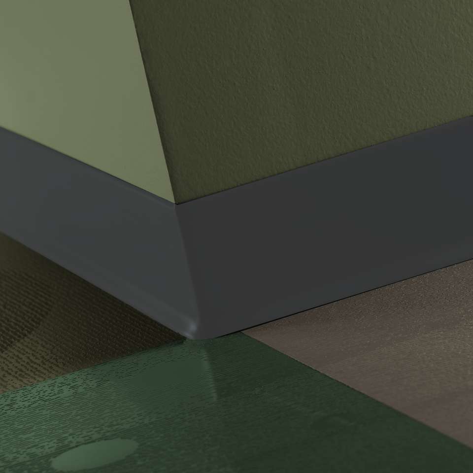Tarkett - Caoutchouc thermoplastique Duracove 1/8" (type TP) - DC 40 2.5 X 120 1/8 TOE Duracove 2 1⁄2” #40 Black - Wallbase 120'