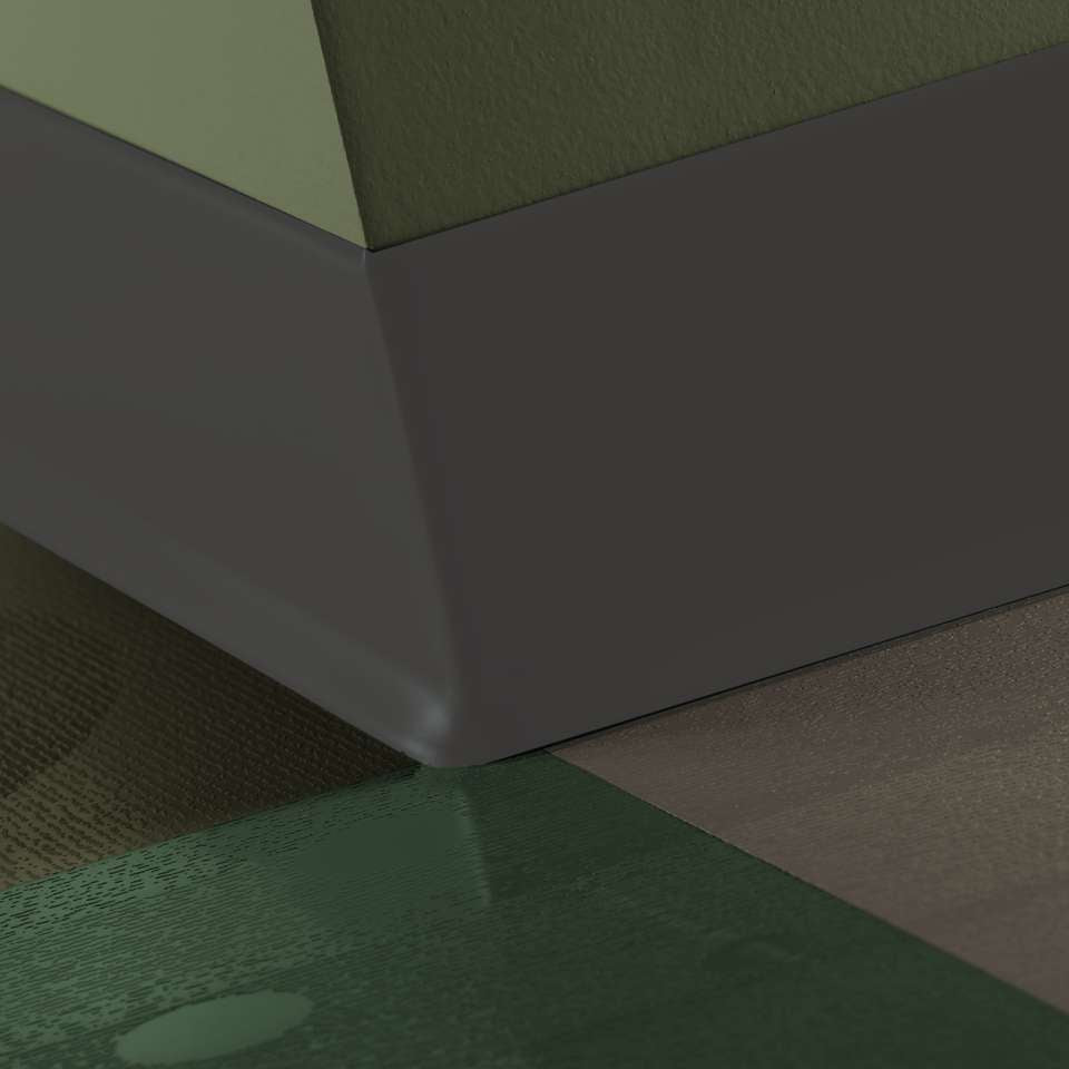 Tarkett - Caoutchouc thermoplastique Duracove 1/8" (type TP) - DC 44 6 X 100 1/8 TOE Duracove 6" #44 Dark Brown - Wallbase 100'