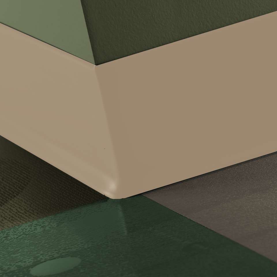Tarkett - Caoutchouc thermoplastique Duracove 1/8" (type TP) - DC 461 6 X 100 1/8 TOE Duracove 6" #461 Wicker - Wallbase 100'