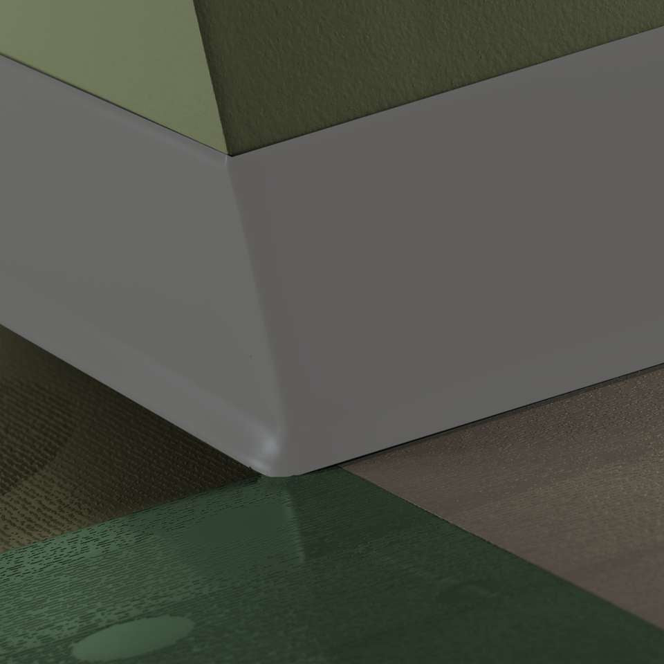 Tarkett - Caoutchouc thermoplastique Duracove 1/8" (type TP) - DC 48 6 X 4 1/8 TOE Duracove 6" #48 Grey - Wallbase 4' (paquet de 25)