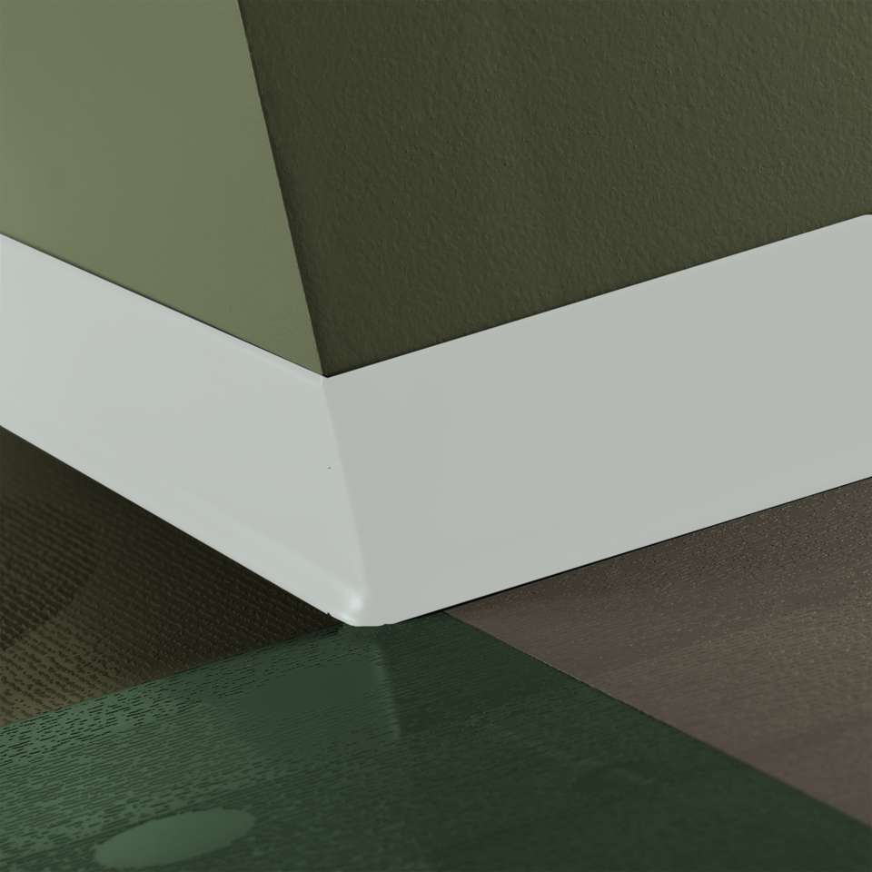 Tarkett - Caoutchouc thermoplastique Duracove 1/8" (type TP) - DC 50 2.5 X 120 1/8 TOE Duracove 2 1⁄2” #50 White - Wallbase 120'