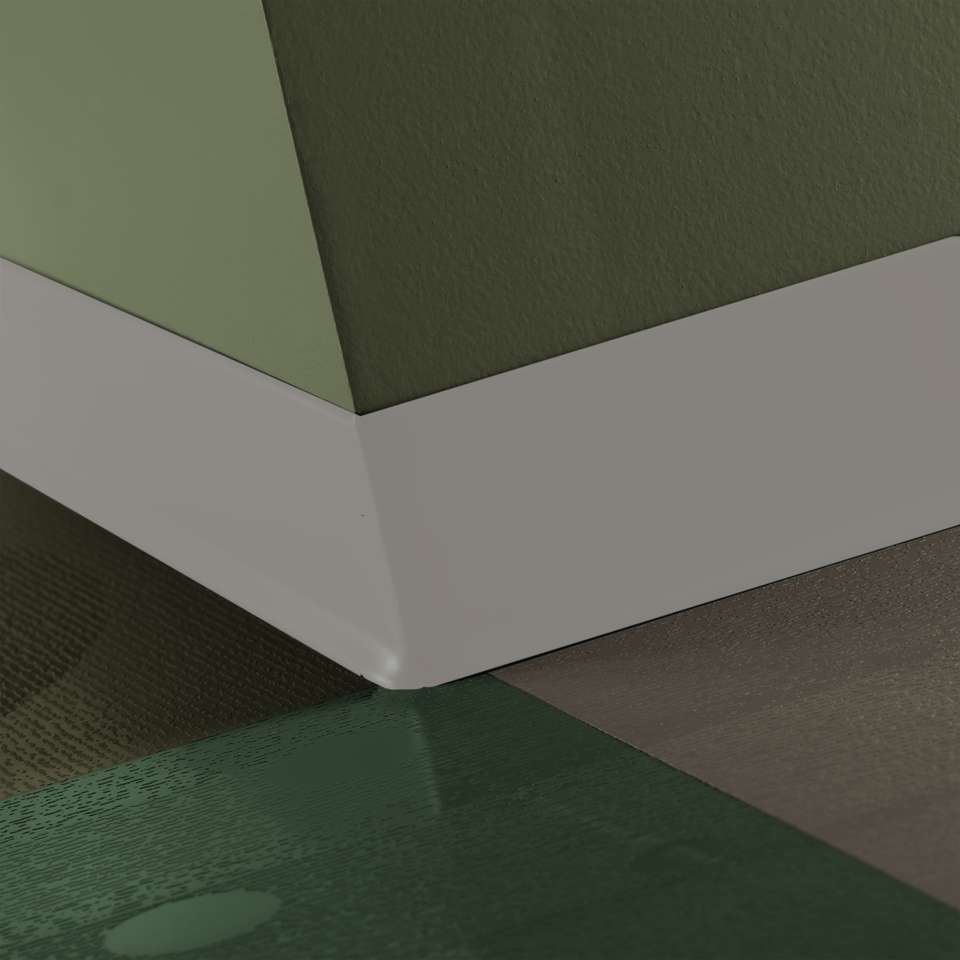 Tarkett - Caoutchouc thermoplastique Duracove 1/8" (type TP) - DC 55 2.5 X 120 1/8 TOE Duracove 2 1⁄2” #55 Silver Grey - Wallbase 120'