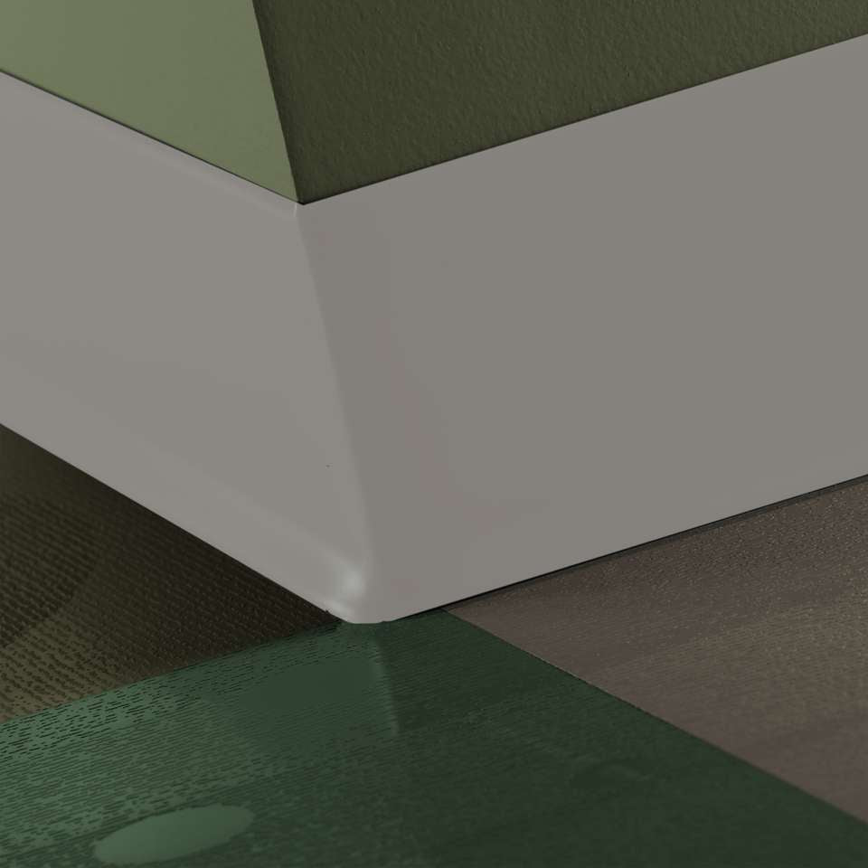 Tarkett - Caoutchouc thermoplastique Duracove 1/8" (type TP) - DC 55 6 X 4 1/8 TOE Duracove 6" #55 Silver Grey - Wallbase 4' (paquet de 25)