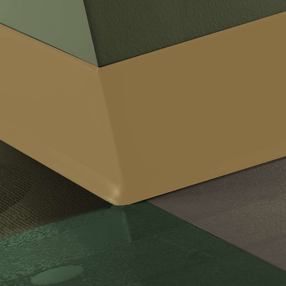 Tarkett - Caoutchouc thermoplastique Duracove 1/8" (type TP) - DC 67 6 X 100 1/8 TOE Duracove 6" #67 Old Gold - Wallbase 100'