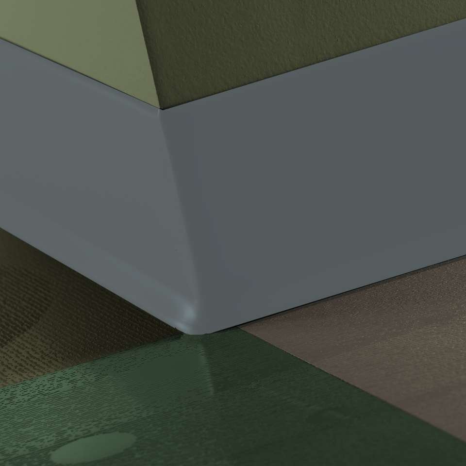 Tarkett - Caoutchouc thermoplastique Duracove 1/8" (type TP) - DC 71 6 X 4 1/8 TOE Duracove 6" #71 Storm Cloud - Wallbase 4' (paquet de 25)