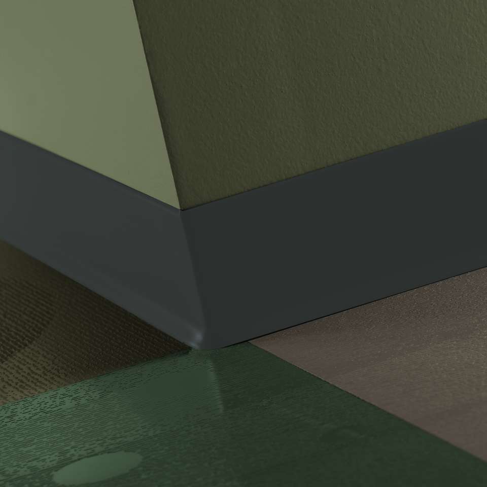 Tarkett - Caoutchouc thermoplastique Duracove 1/8" (type TP) - DC 82 2.5 X 120 1/8 TOE Duracove 2 1⁄2” #82 Black Pearl - Wallbase 120'