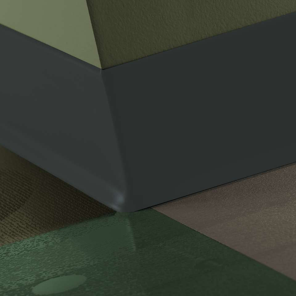 Tarkett - Caoutchouc thermoplastique Duracove 1/8" (type TP) - DC 82 6 X 100 1/8 TOE Duracove 6" #82 Black Pearl - Wallbase 100'