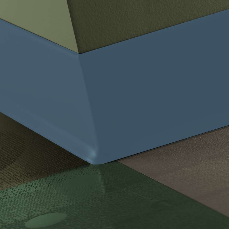 Tarkett - Caoutchouc thermoplastique Duracove 1/8" (type TP) - DC 84 6 X 100 1/8 TOE Duracove 6" #84 Blue Jeans - Wallbase 100'