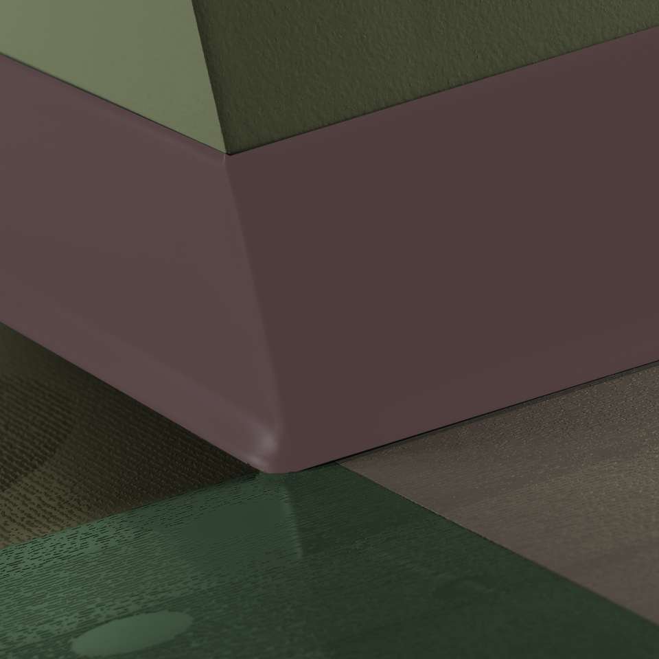 Tarkett - Caoutchouc thermoplastique Duracove 1/8" (type TP) - DC 85 6 X 100 1/8 TOE Duracove 6" #85 Burgundy - Wallbase 100'