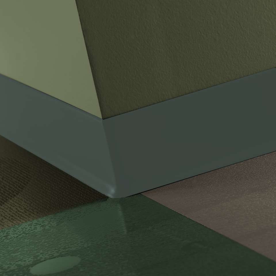Tarkett - Caoutchouc thermoplastique Duracove 1/8" (type TP) - DC 86 2.5 X 120 1/8 TOE Duracove 2 1⁄2” #86 Hunter Green - Wallbase 120'