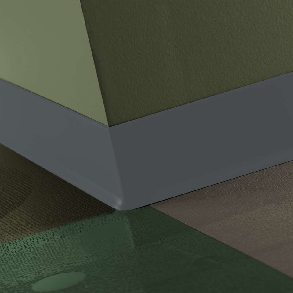 Tarkett - Caoutchouc thermoplastique Duracove 1/8" (type TP) - DC TA6 2.5 X 120 1/8 TOE Duracove 2 1⁄2” #TA6 Bedrock - Wallbase 120'