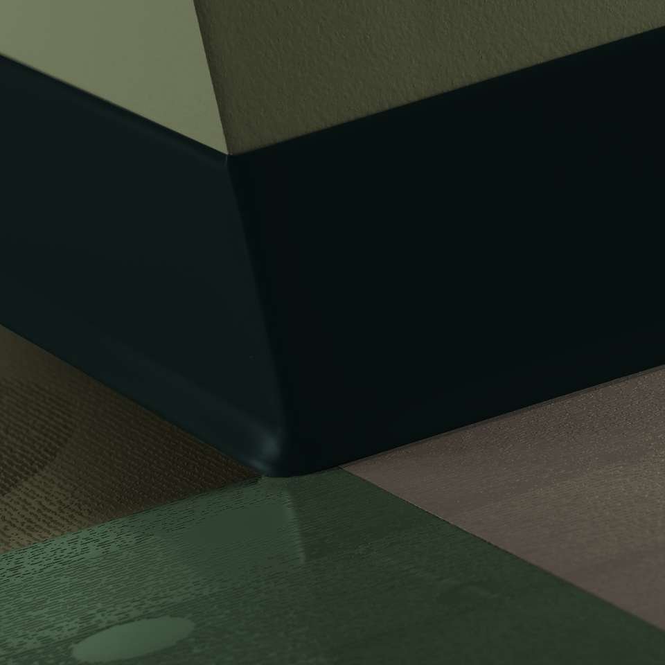 Tarkett - Caoutchouc thermoplastique Duracove 1/8" (type TP) - DC TG4 6 X 100 1/8 TOE Duracove 6" #TG4 Black Magic - Wallbase 100'