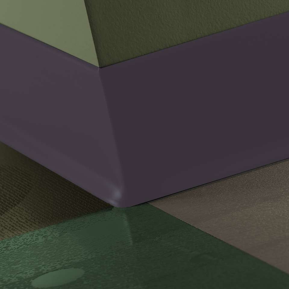 Tarkett - Caoutchouc thermoplastique Duracove 1/8" (type TP) - DC TG9 6 X 100 1/8 TOE Duracove 6" #TG9 Poetry Plum - Wallbase 100'
