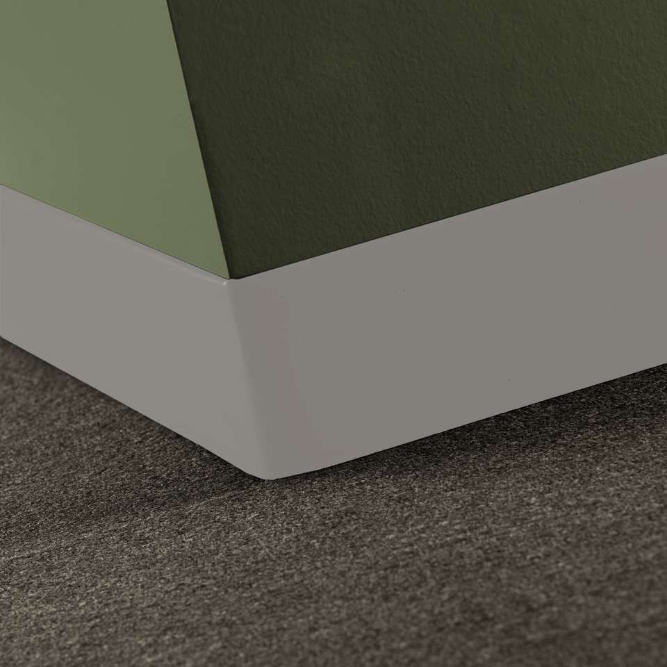 Tarkett - Caoutchouc thermoplastique Duracove 1/8" (type TP) - DCT 55 2.5 X 120 1/8 TOELESS Duracove 2 1⁄2” Toeless #55 Silver Grey - Wallbase 120'