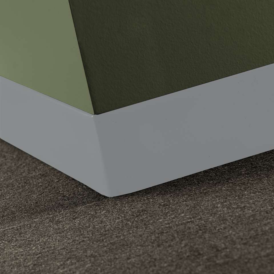 Tarkett - Caoutchouc thermoplastique Duracove 1/8" (type TP) - DCT 69 2.5 X 120 1/8 TOELESS Duracove 2 1⁄2” Toeless #69 Sterling Silver - Wallbase 120'