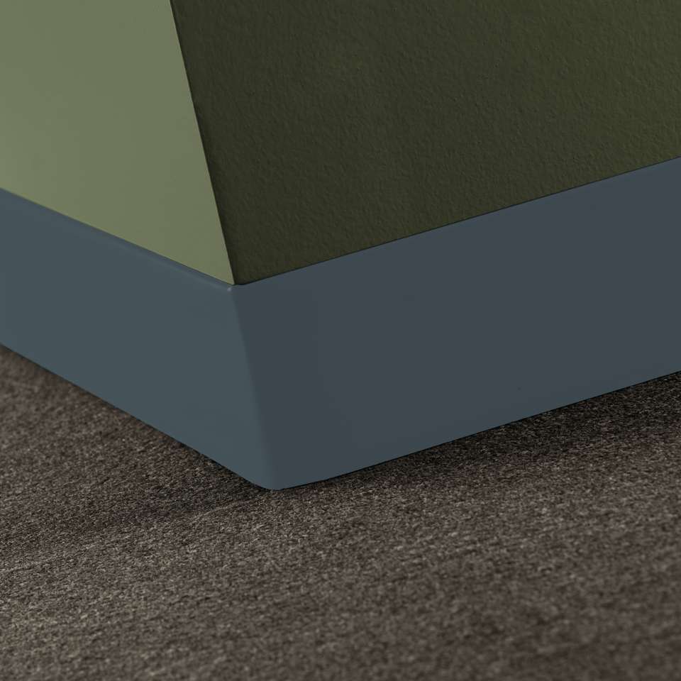Tarkett - Caoutchouc thermoplastique Duracove 1/8" (type TP) - DCT 92 2.5 X 120 1/8 TOELESS Duracove 2 1⁄2” Toeless #92 Blue Lagoon - Wallbase 120'