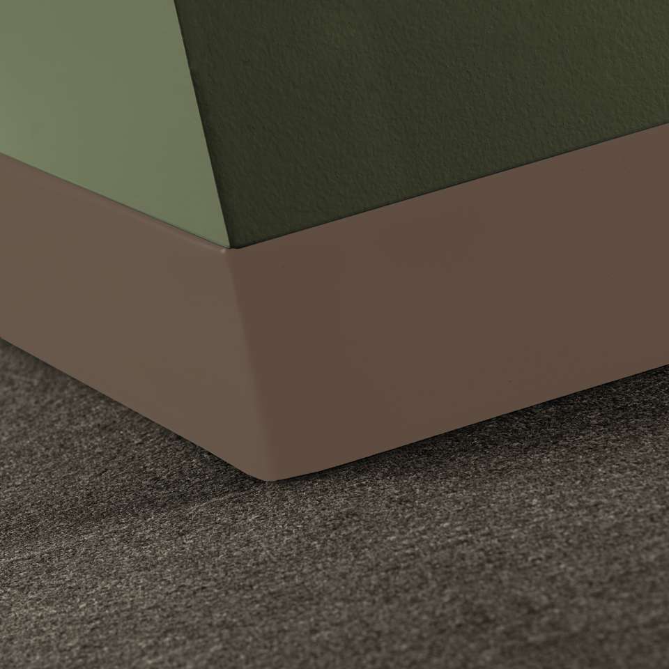 Tarkett - Caoutchouc thermoplastique Duracove 1/8" (type TP) - DCT TA2 4 X 120 1/8 TOELESS Duracove 4" Toeless #TA2 Saddlebrook - Wallbase 120'