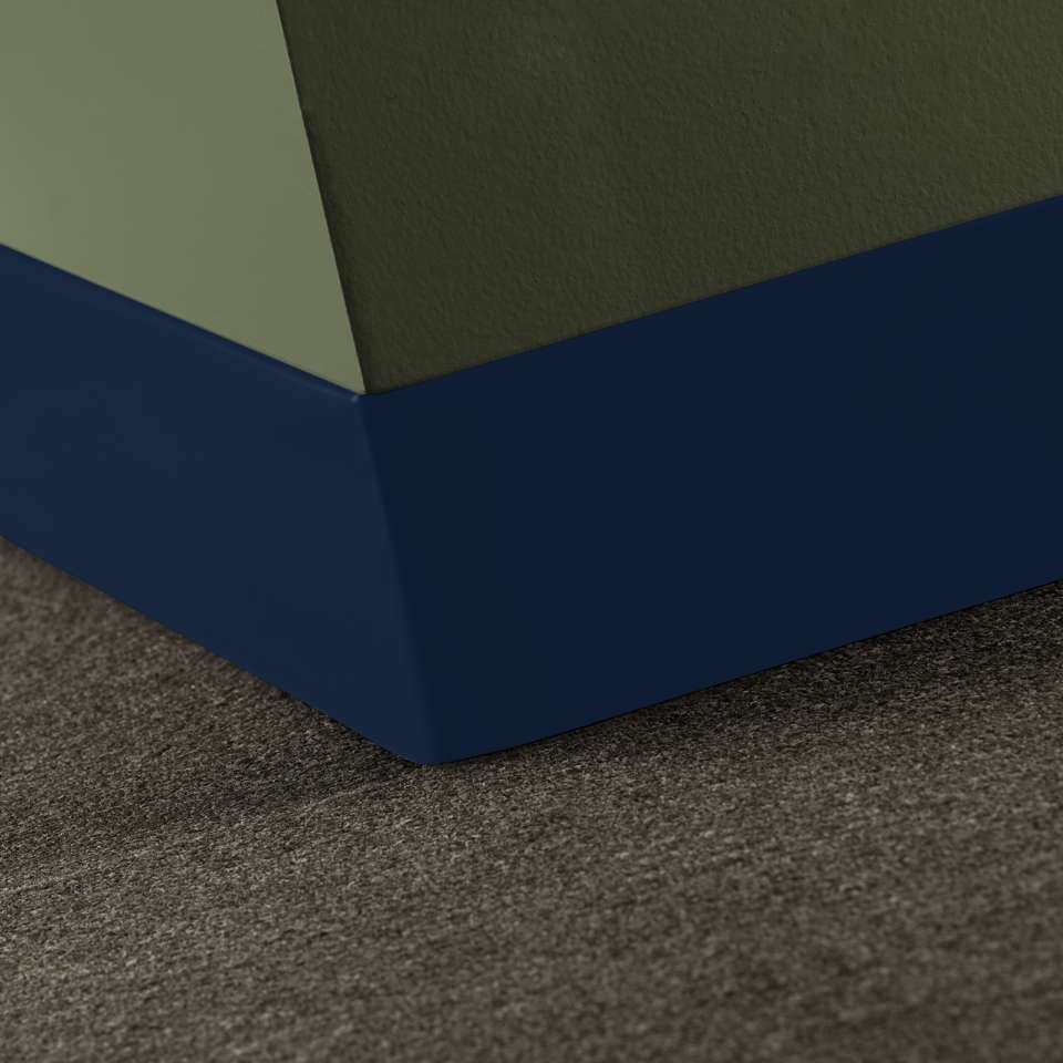 Tarkett - Caoutchouc thermoplastique Duracove 1/8" (type TP) - DCT TH2 4 X 120 1/8 TOELESS Duracove 4" Toeless #TH2 Blue Intensity - Wallbase 120'