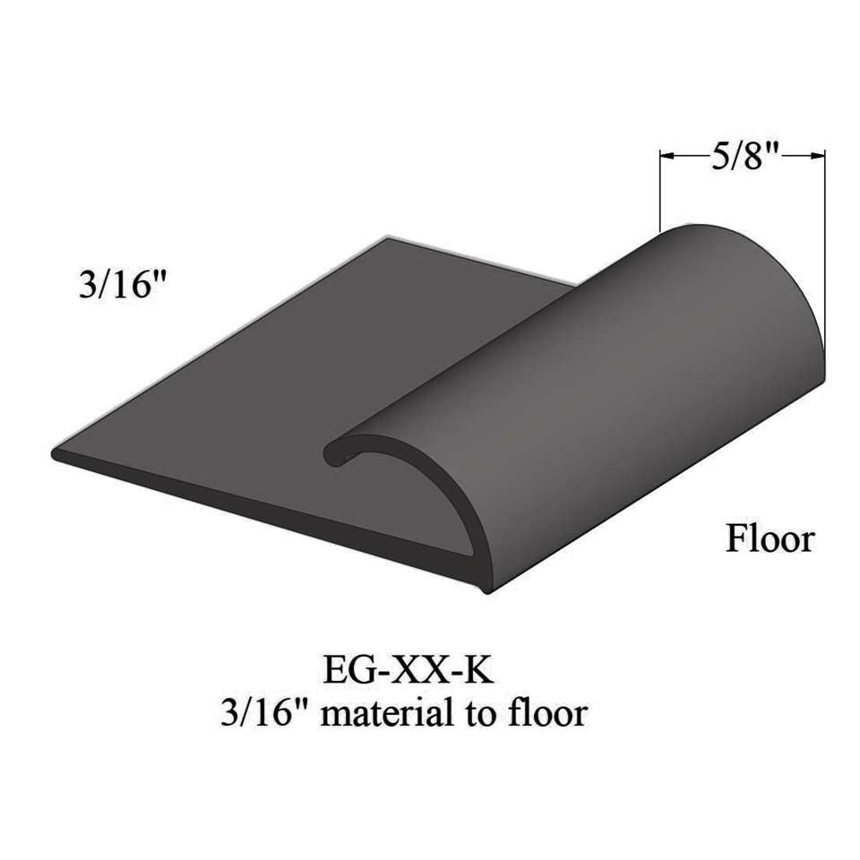Tarkett - Edge Guards - EG 44 K 3/16" material to floor #44 Dark Brown 12'