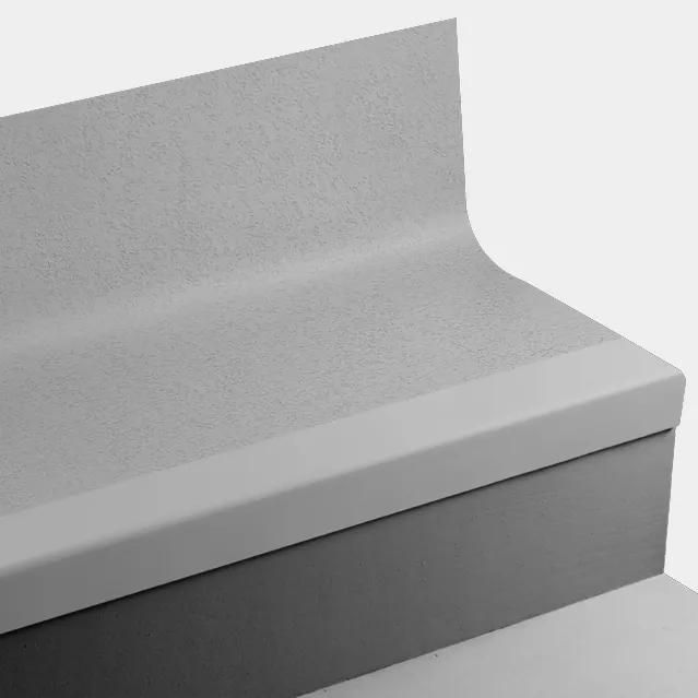 Tarkett - Marche d'escalier en caoutchouc Angle Fit avec contremarche intégrée - FRPANTR 55 SQ Rice Paper 55 Silver Grey - sans insert 42" ||FRPANTR5542 - Ceramed