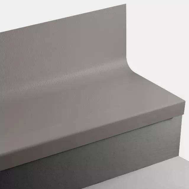 Tarkett - Marche d'escalier en caoutchouc Angle Fit avec contremarche intégrée - HNTR 284 SQ Hammered 284 Ganache - sans insert 36" ||HNTR28436 - Ceramed