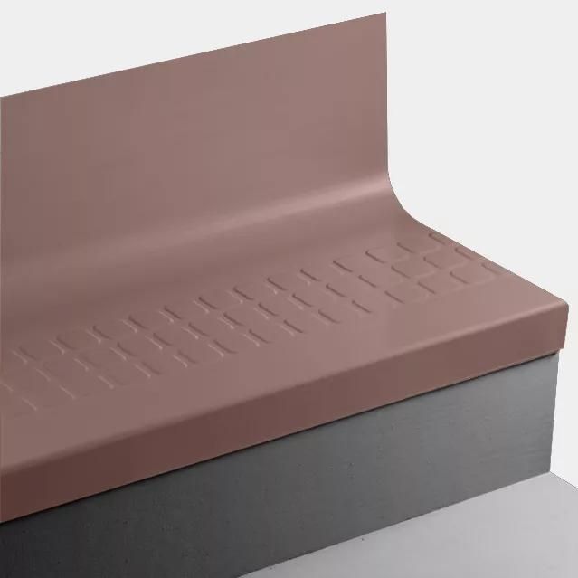 Tarkett - Marche d'escalier en caoutchouc Angle Fit avec contremarche intégrée - RNSQTR VL9 SQ Raised Square VL9 Red Clay - sans insert 42" ||RNSQTRVL942 - Ceramed