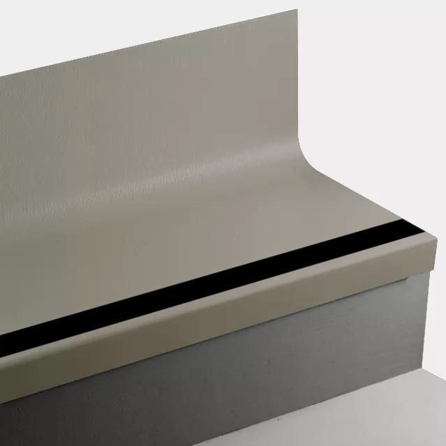 Tarkett - Marche d'escalier en caoutchouc Angle Fit avec contremarche intégrée - VIHNTRSPS VF4 SQ Hammered VF4 Husk - avec insert en caoutchouc 40 Black 108" ||VIHNTRSPSVH4108 - Ceramed