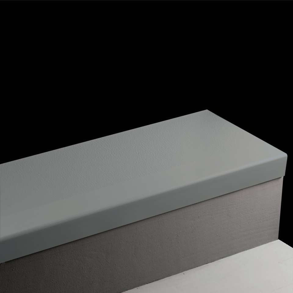 Tarkett - Marche d'escalier en caoutchouc Angle Fit - HMNT 18 SQ Hammered #18 Navy Blue No insert 42"