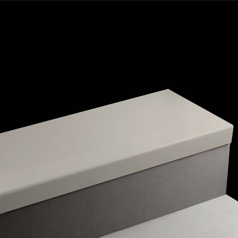 Tarkett - Marche d'escalier en caoutchouc Angle Fit - HMNT 38 SQ Hammered #38 Pewter No insert 48"
