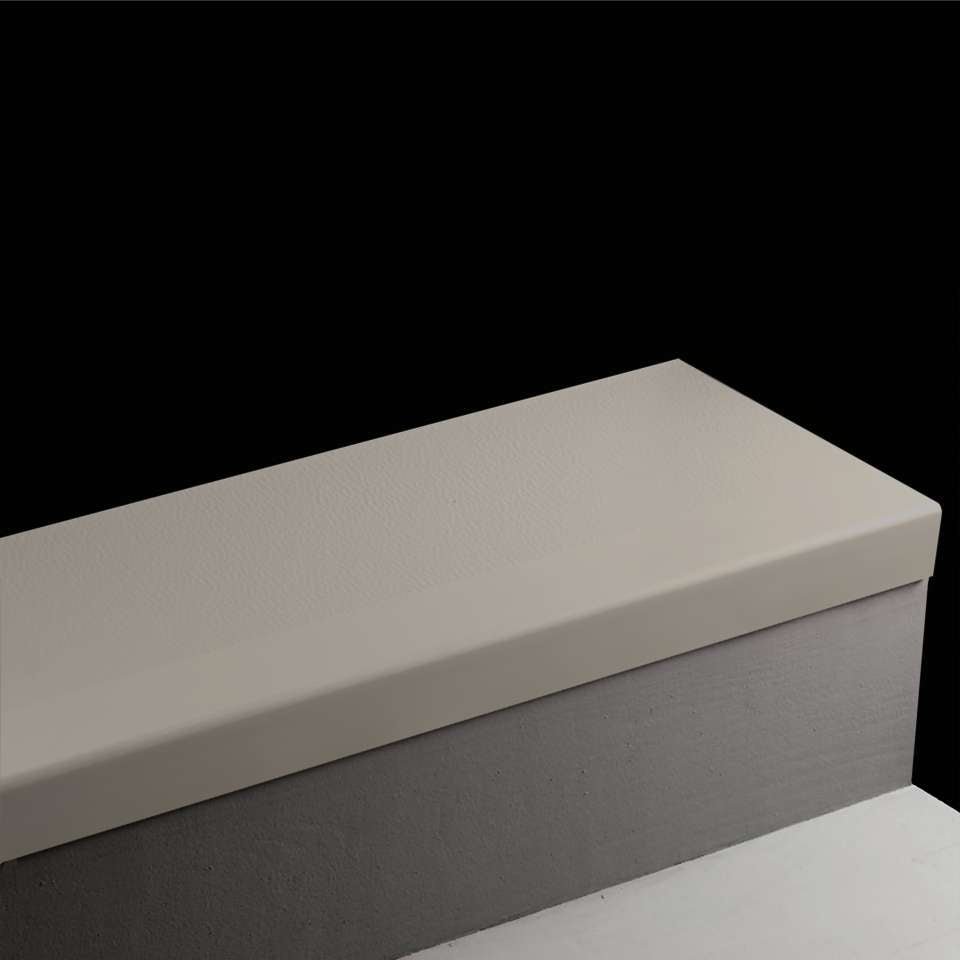 Tarkett - Marche d'escalier en caoutchouc Angle Fit - HMNT 48 SQ Hammered #48 Grey No insert 48"