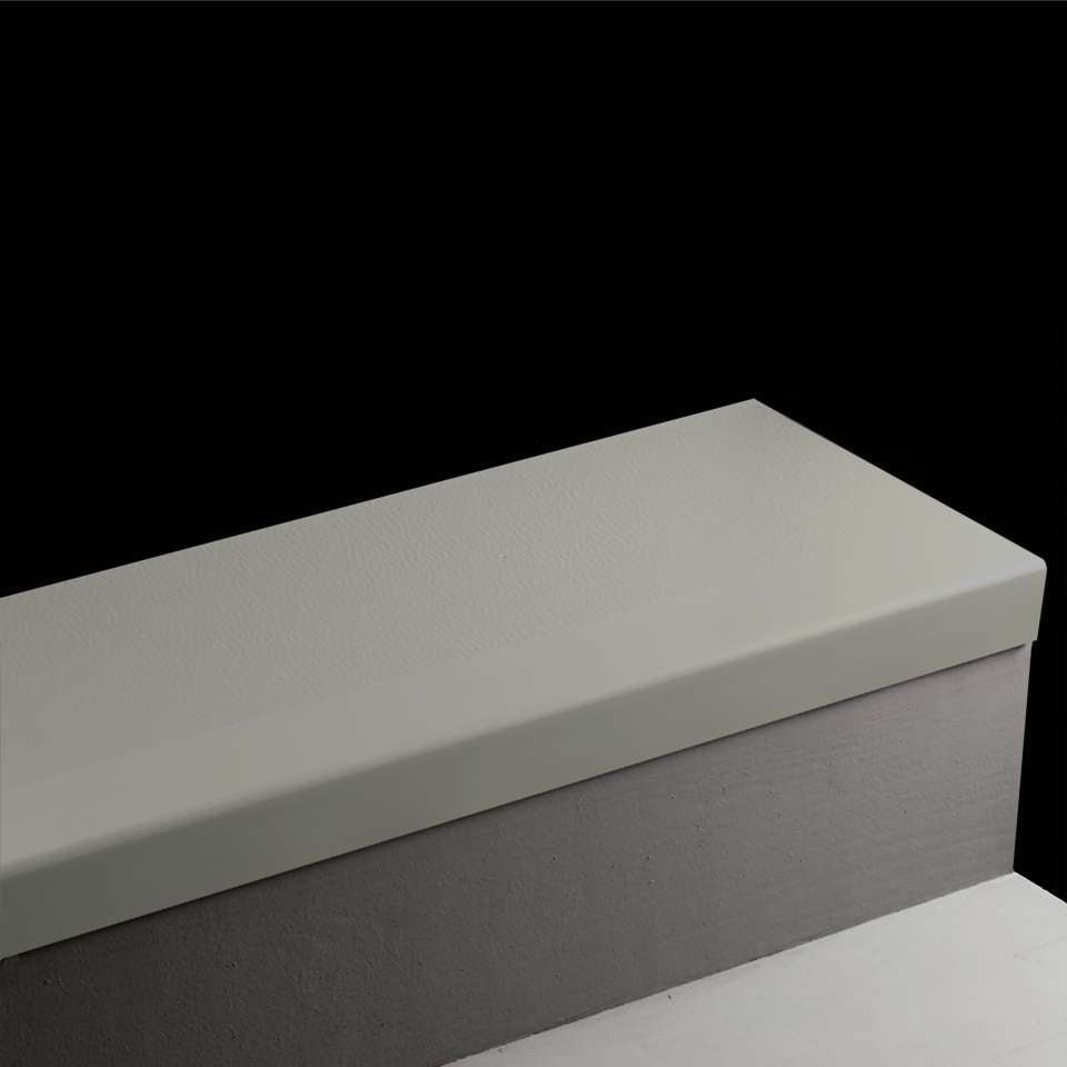 Tarkett - Marche d'escalier en caoutchouc Angle Fit - HMNT 71 SQ Hammered #71 Storm Cloud No insert 48"